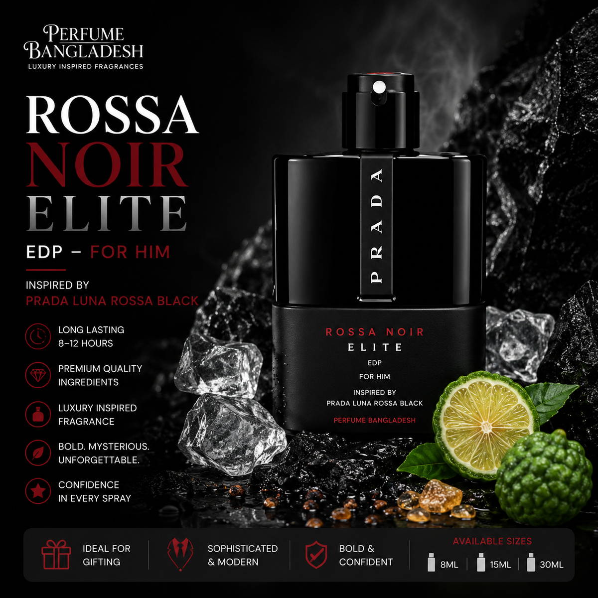 Rossa Noir Elite EDP - For Him
